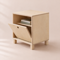 Hatch Bedside Table in birch plywood, studio photograph