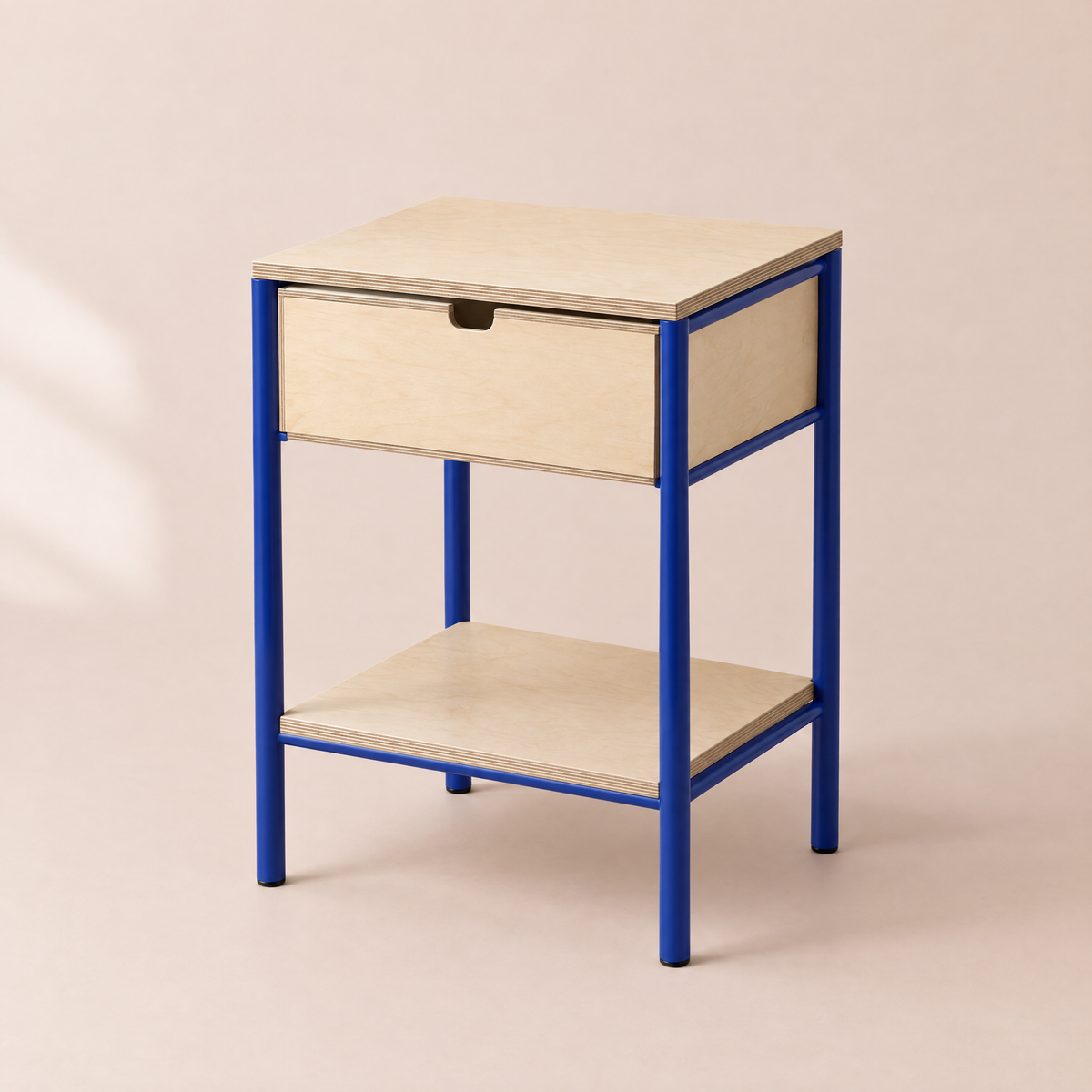Tube One, Cobalt in birch plywood, studio photograph