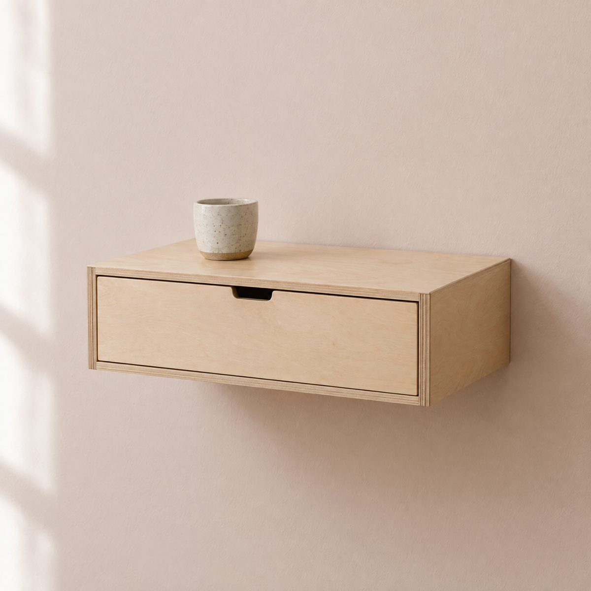 Wall Ledge in birch plywood, studio photograph