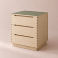 Wide Chest in birch plywood, studio photograph